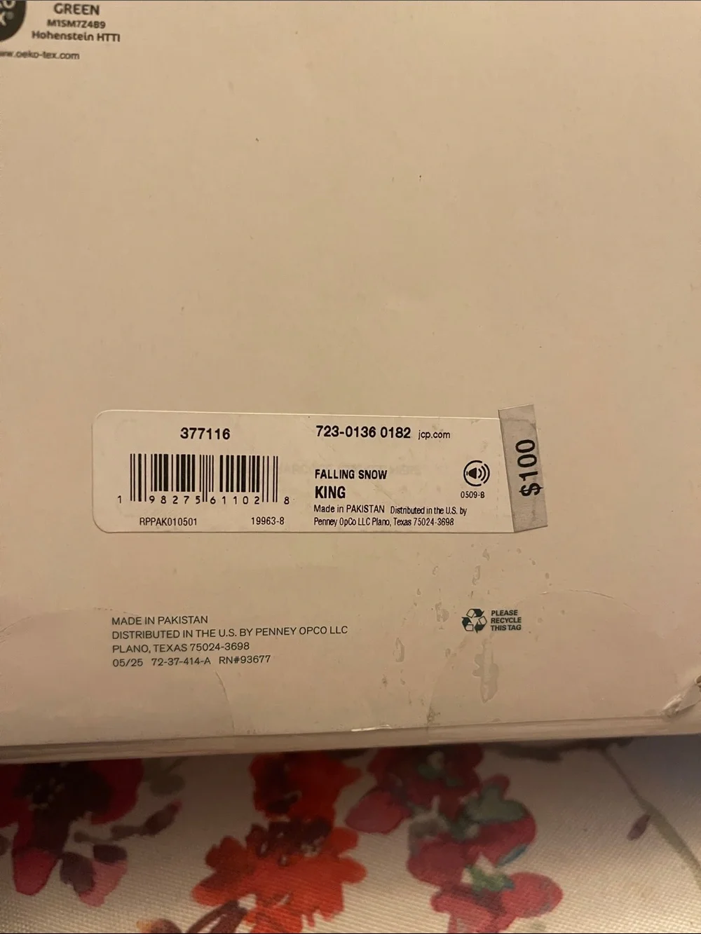 Linden Snowflake Print Sheet Set in Light Blue and White